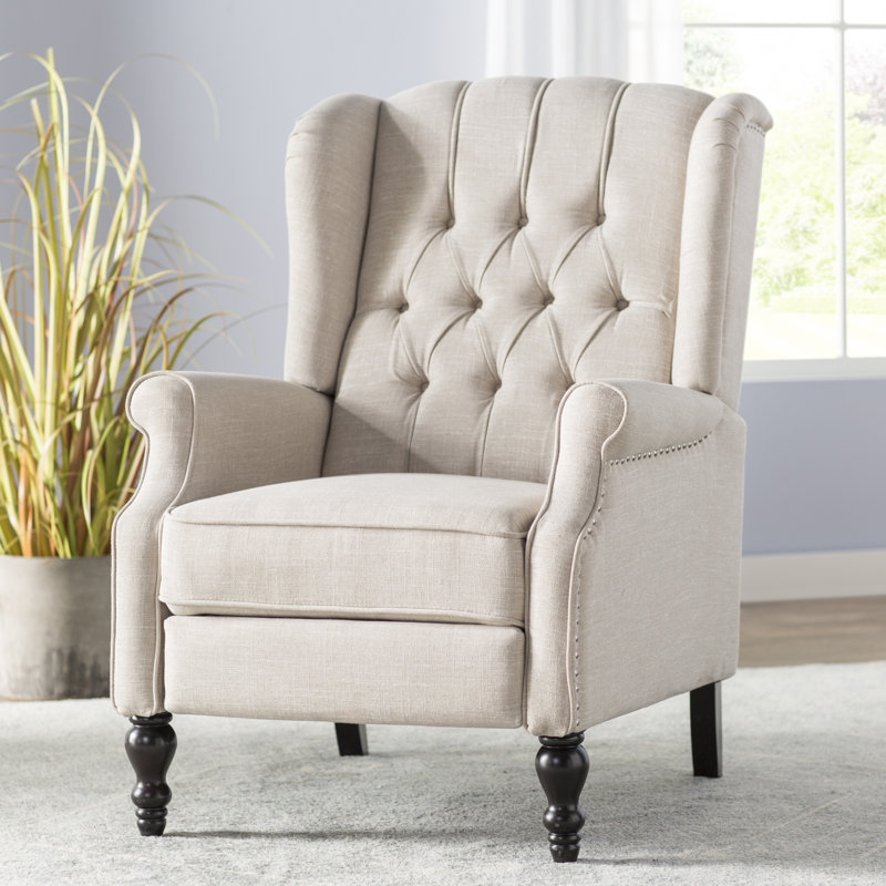 Andover Mills™ Leonie 35" Wide Faux Leather Manual Wing Chair Recliner & Reviews Wayfair